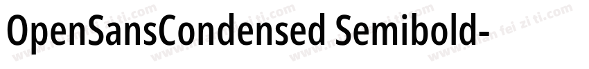 OpenSansCondensed Semibold字体转换